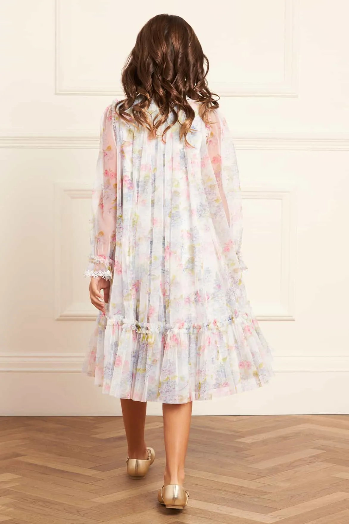 Hydrangea Long Sleeve Kids Dress