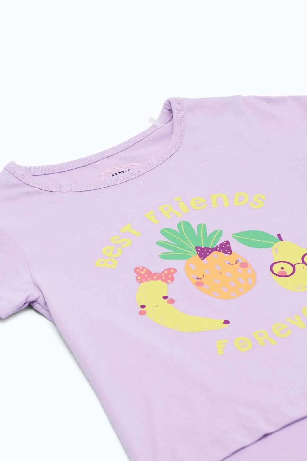 Infant Girls Lilac Fruits Print T-Shirt