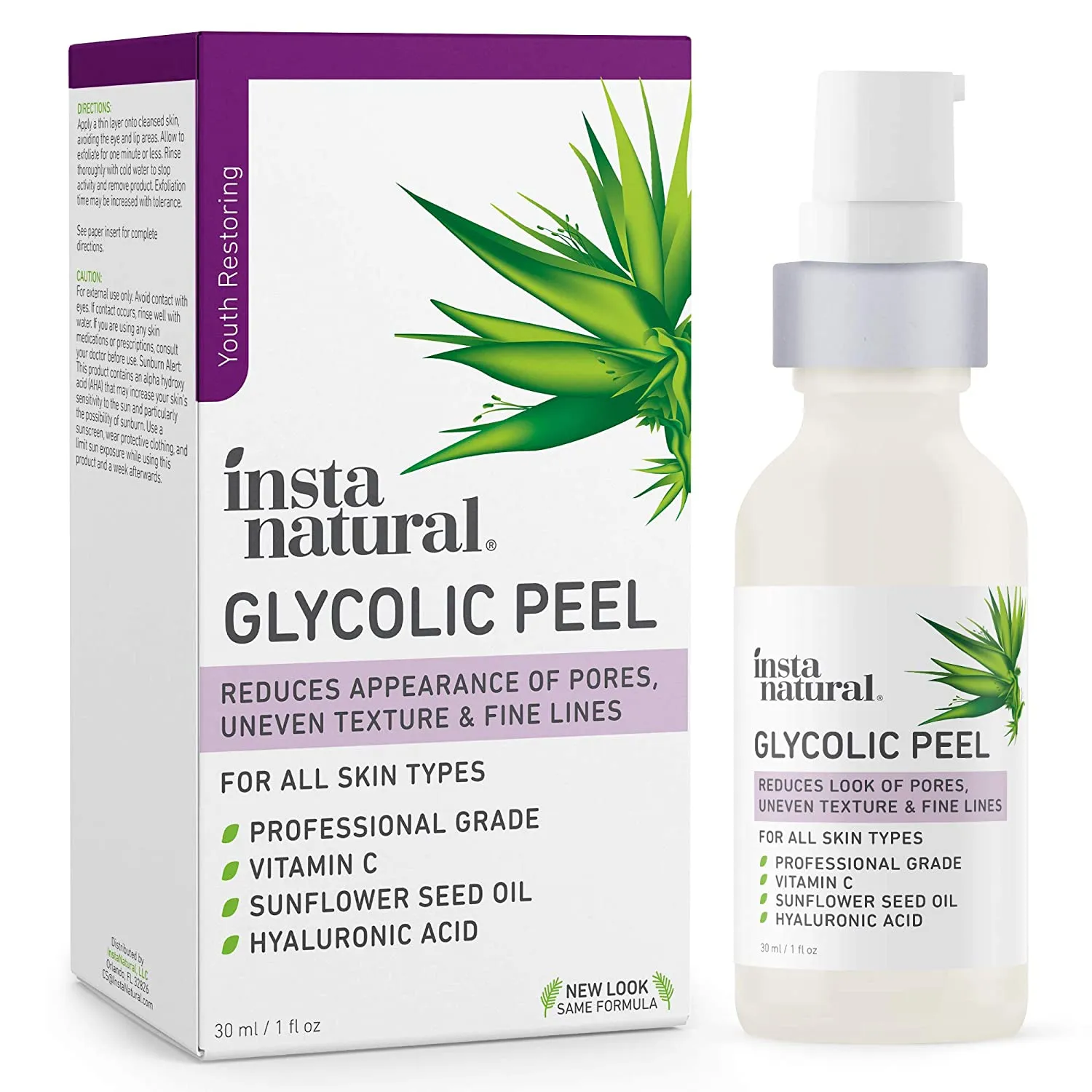 InstaNatural, Glycolic Peel, 1 fl oz (30 ml)