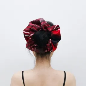 Invisibilis Moveré Premium statement silk scrunchie - Stripy - Size Ultra Large - Made in Hong Kong - 真絲髮圈 - 香港製造