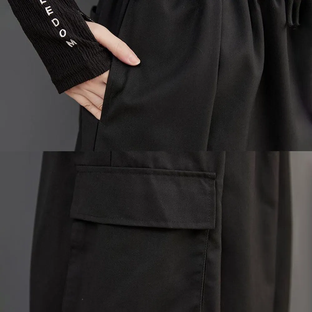 Japanese Large Pocket Casual Culottes Pants Unisex