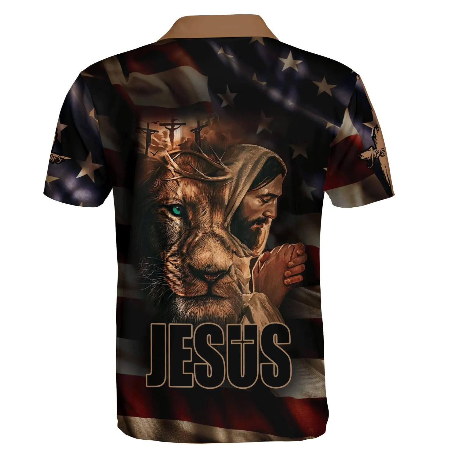 Jesus Pray Polo Shirt - Christian Shirts & Shorts