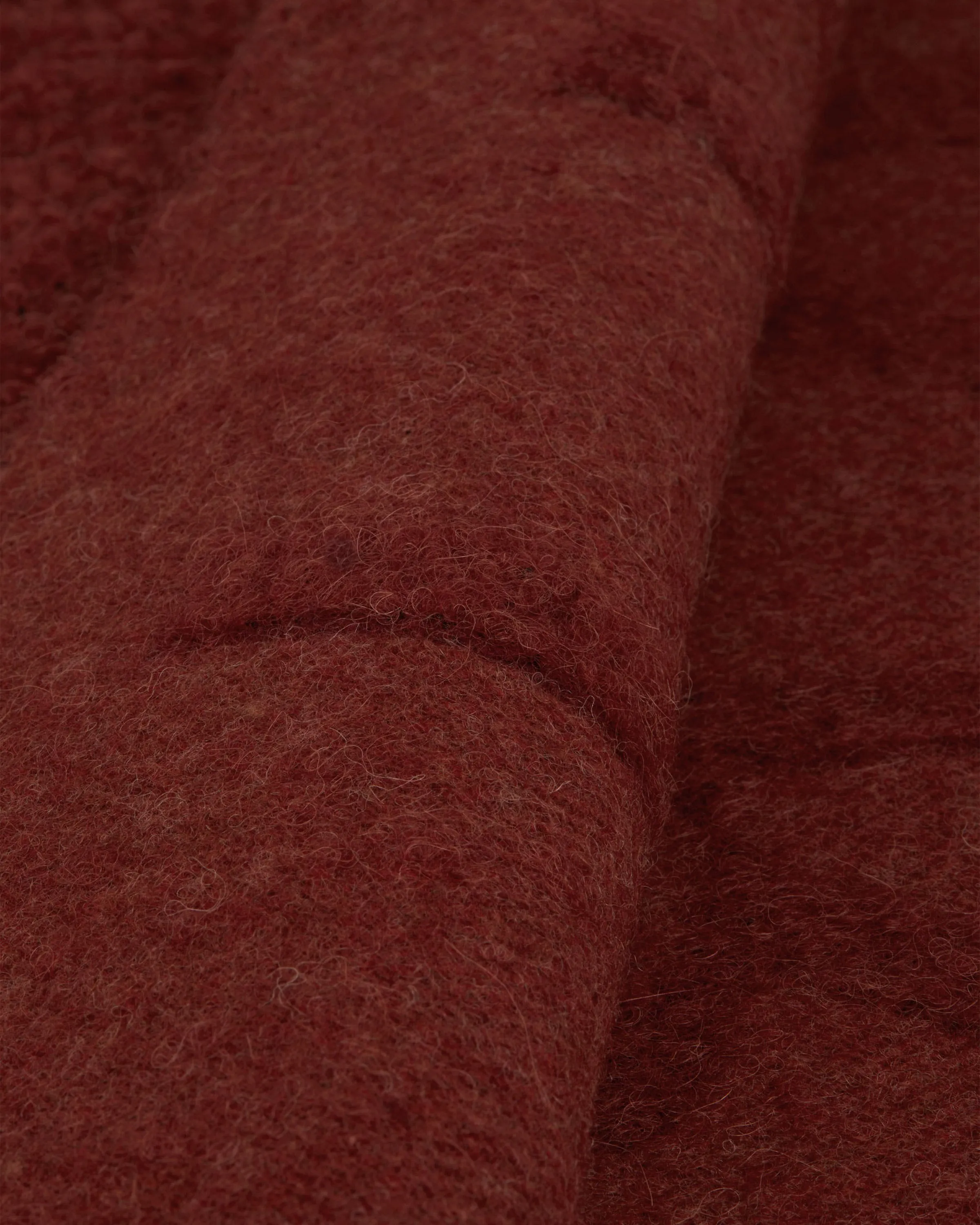 Jura Bouclé Alpaca Blend Scarf - Oxblood Jacquard