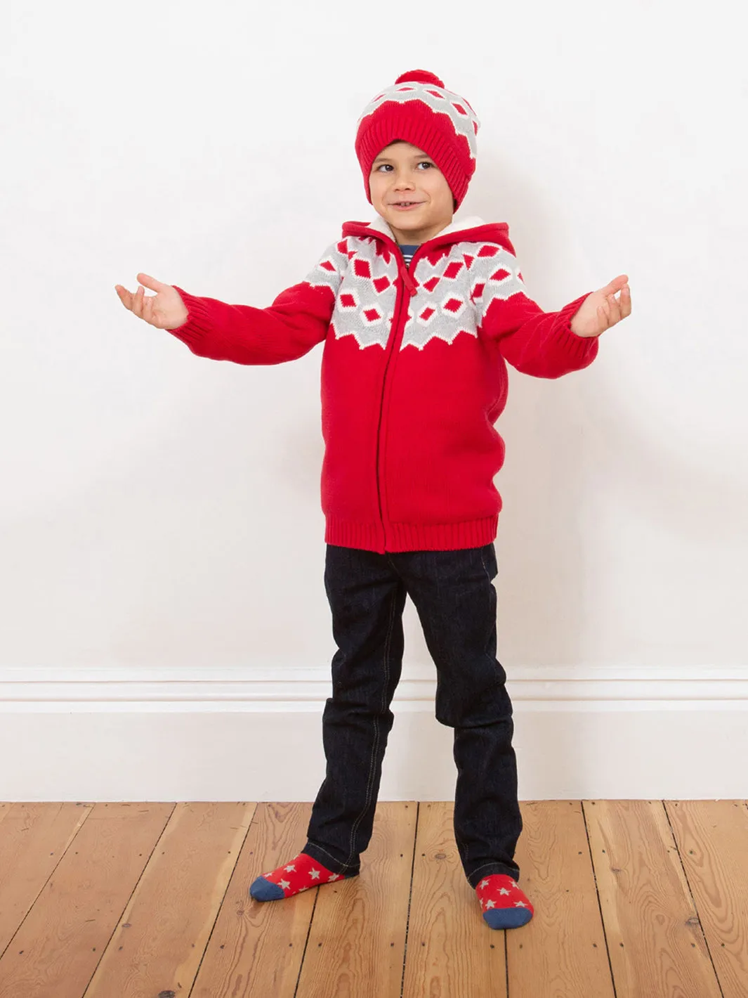 Jurassic cosy hat red