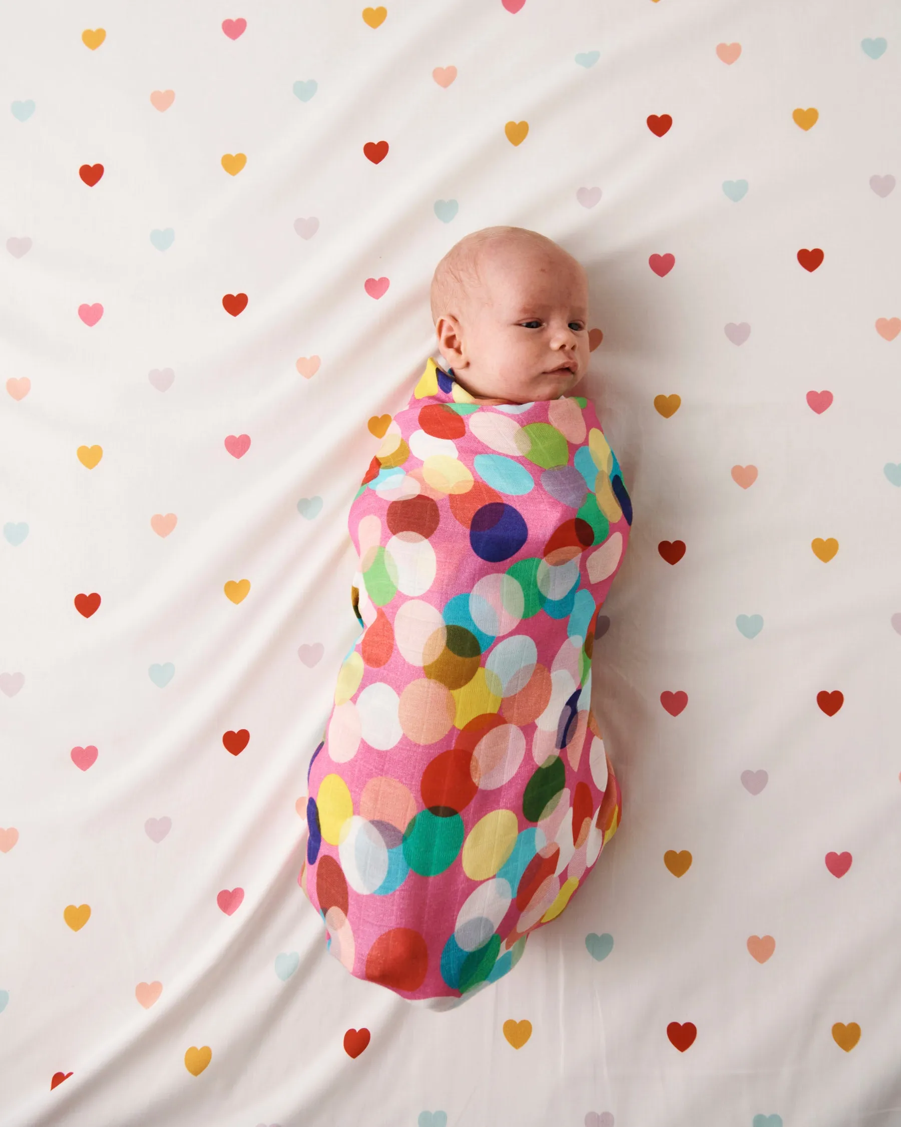 Kip & Co Confetti Pink Bamboo Swaddle