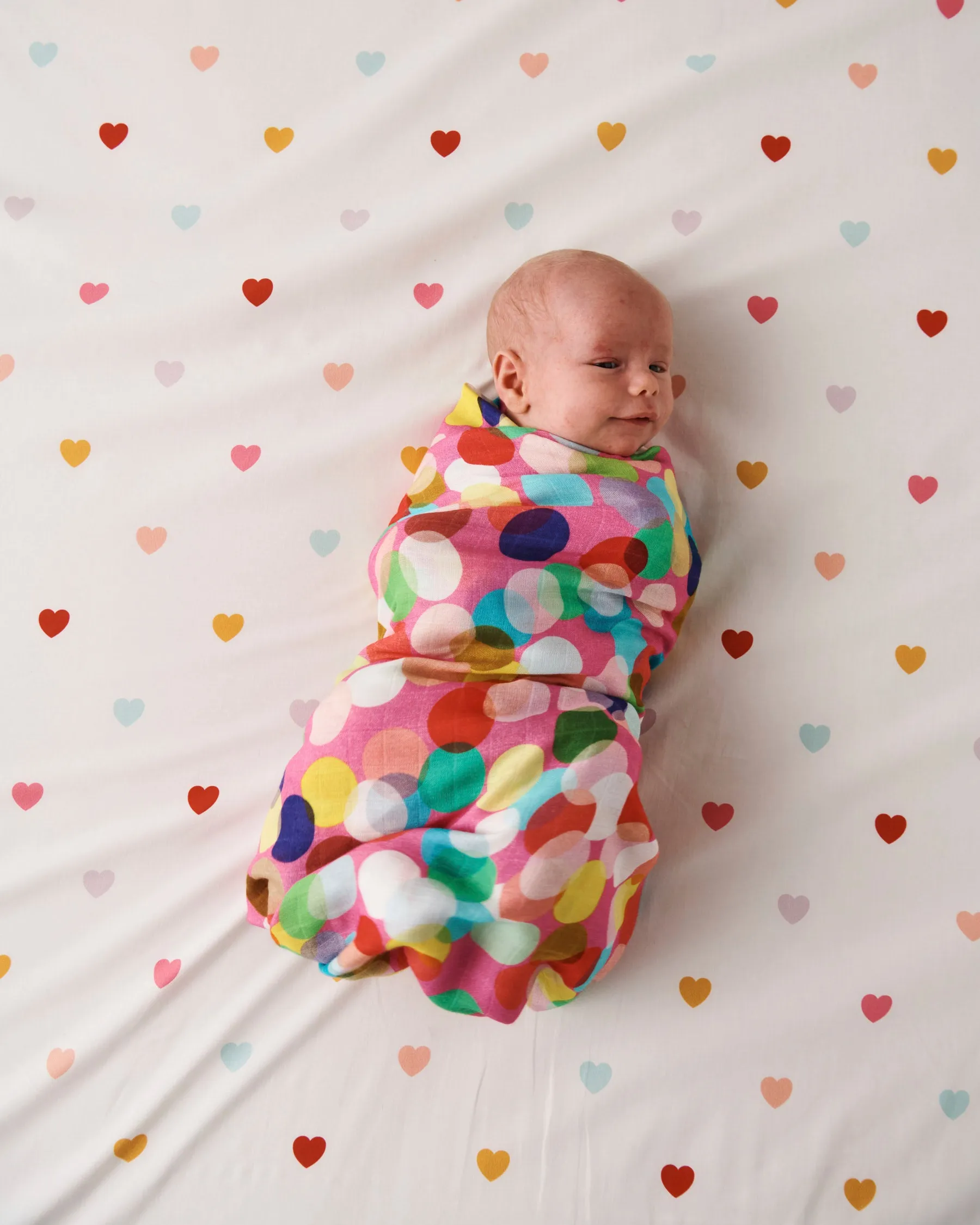 Kip & Co Confetti Pink Bamboo Swaddle