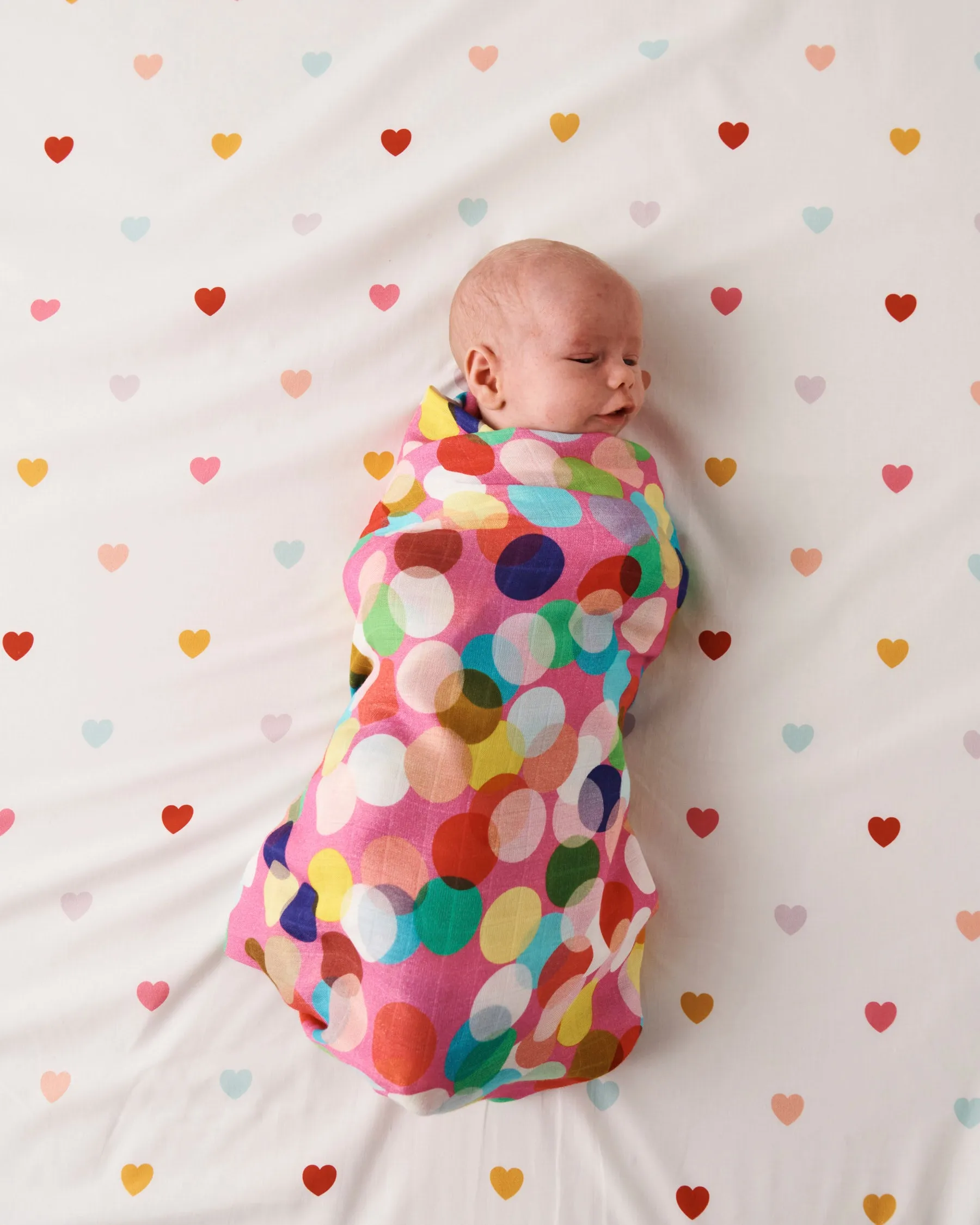 Kip & Co Confetti Pink Bamboo Swaddle