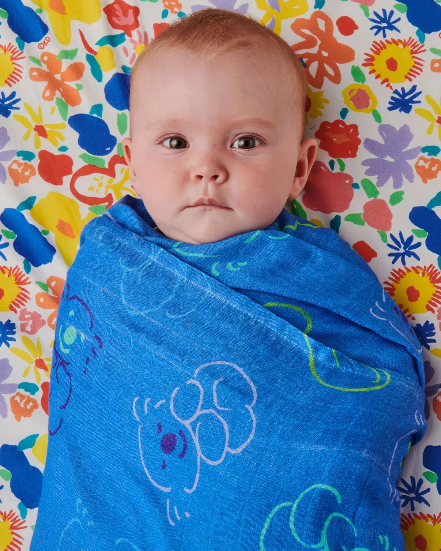 Kip & Co x Ken Done Koala Cuddles Blue Bamboo Swaddle