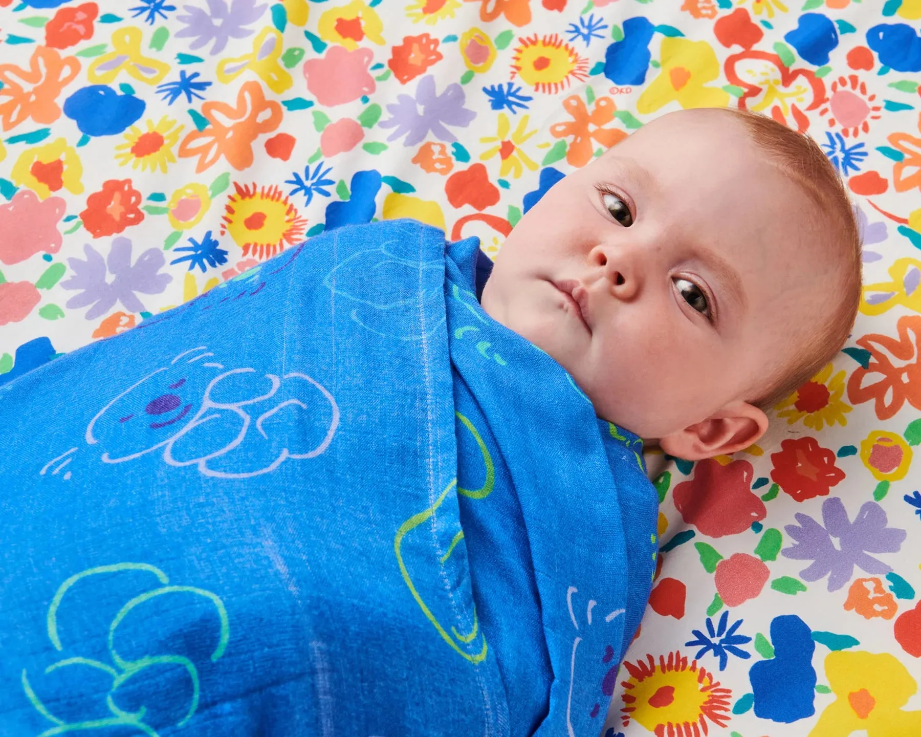 Kip & Co x Ken Done Koala Cuddles Blue Bamboo Swaddle