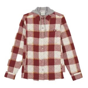 Ladies Flannel Shirt Jacket - Fired Brick by Dickies