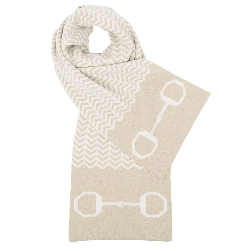 Lambswool Snaffle Bit Scarf - Natural