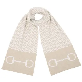 Lambswool Snaffle Bit Scarf - Natural