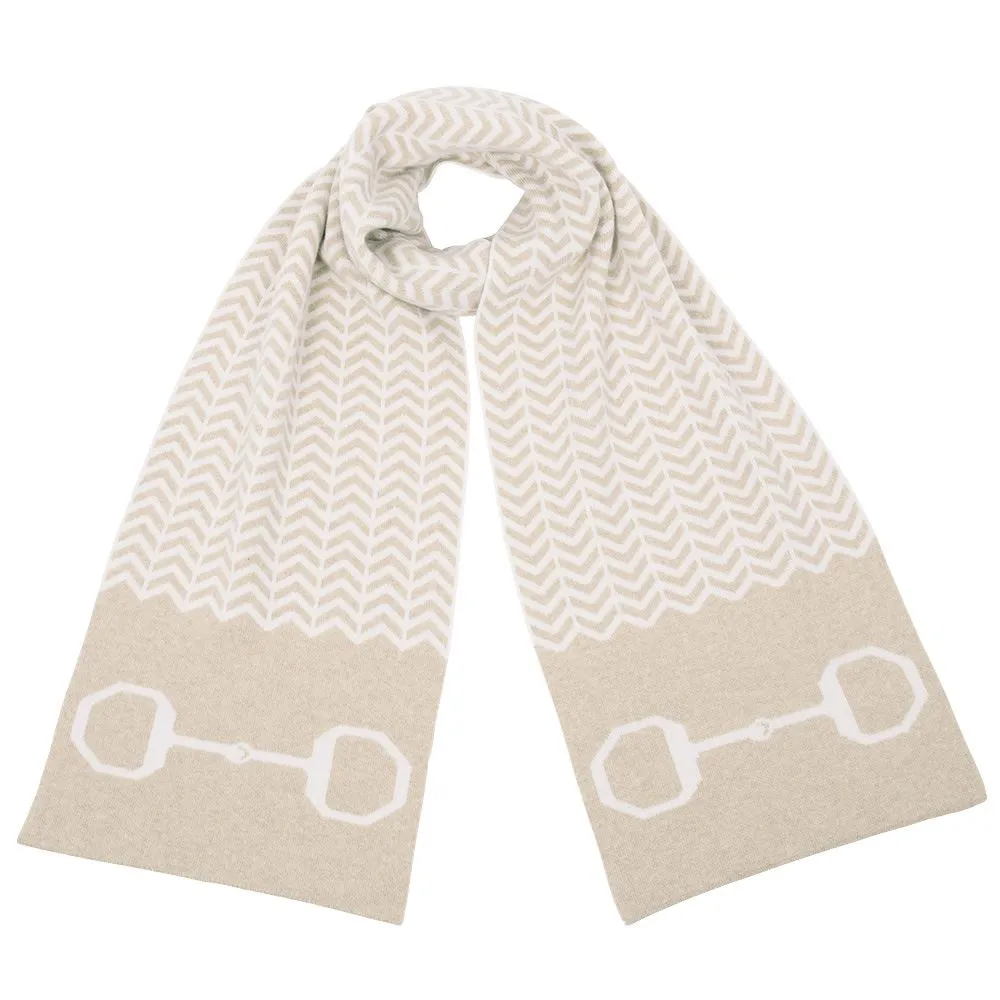 Lambswool Snaffle Bit Scarf - Natural