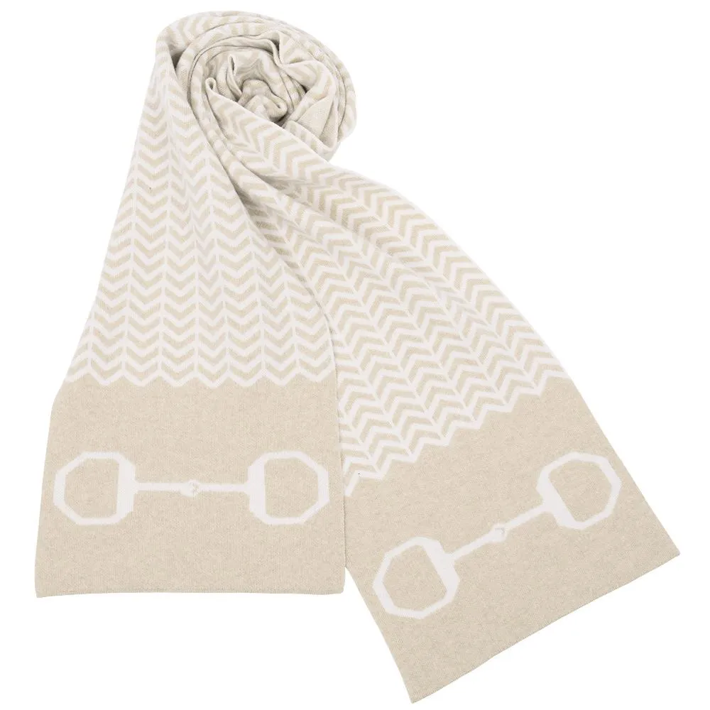 Lambswool Snaffle Bit Scarf - Natural