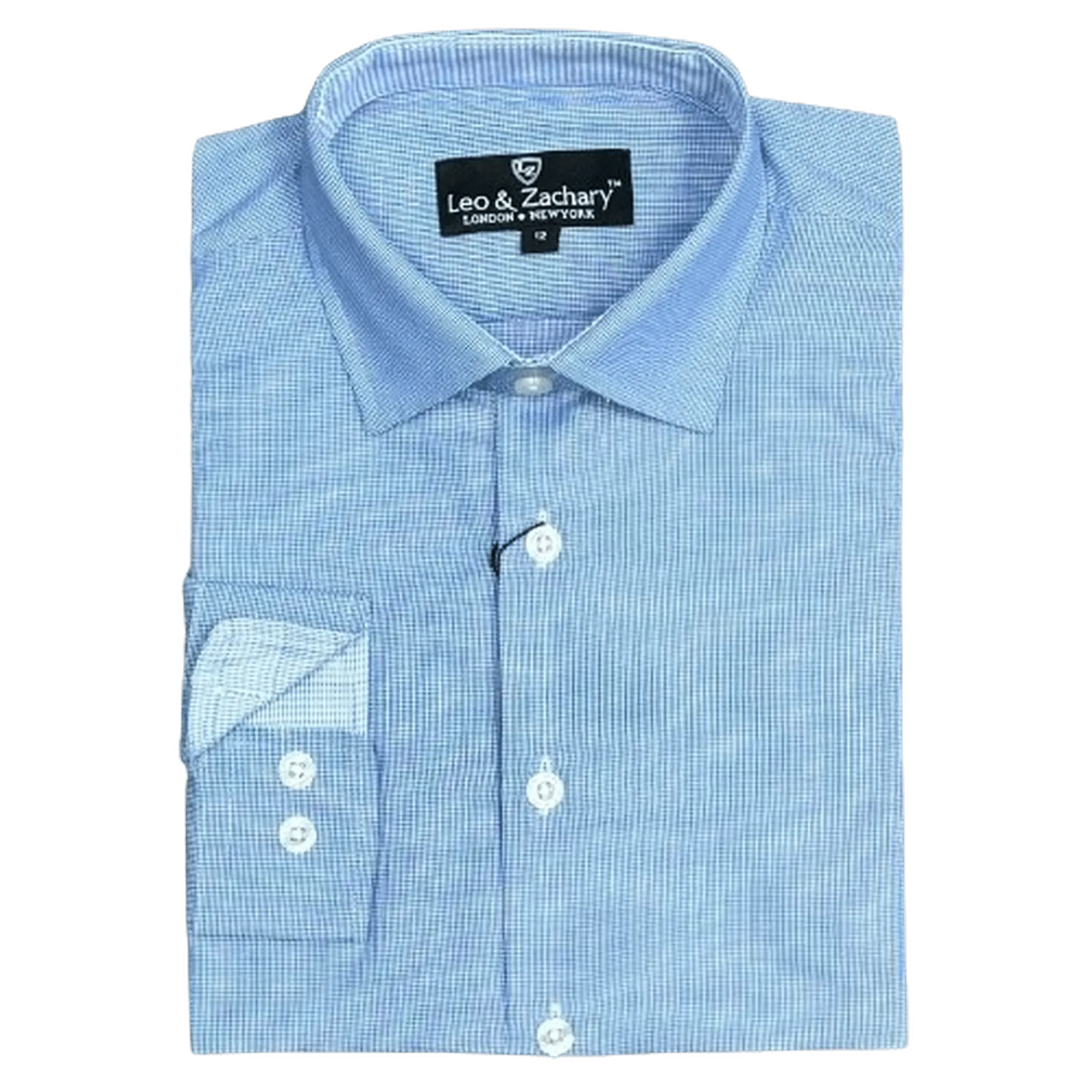 LEO & ZACHARY: MicroCheck Boy's Dress Shirt