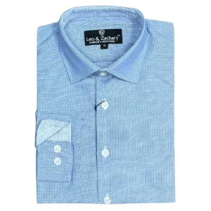 LEO & ZACHARY: MicroCheck Boy's Dress Shirt