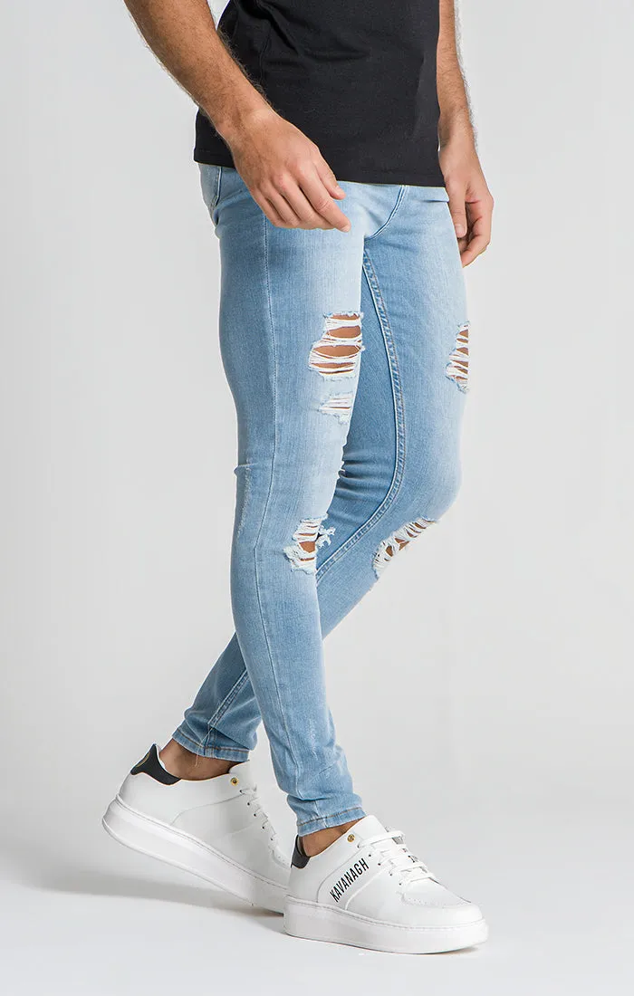 Light Blue Core Destroyed Jeans