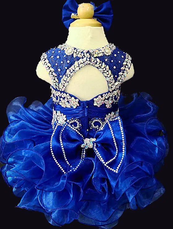 Little Princess/Baby Girl  Royal Blue Glitz Cupcake Pageant Dress