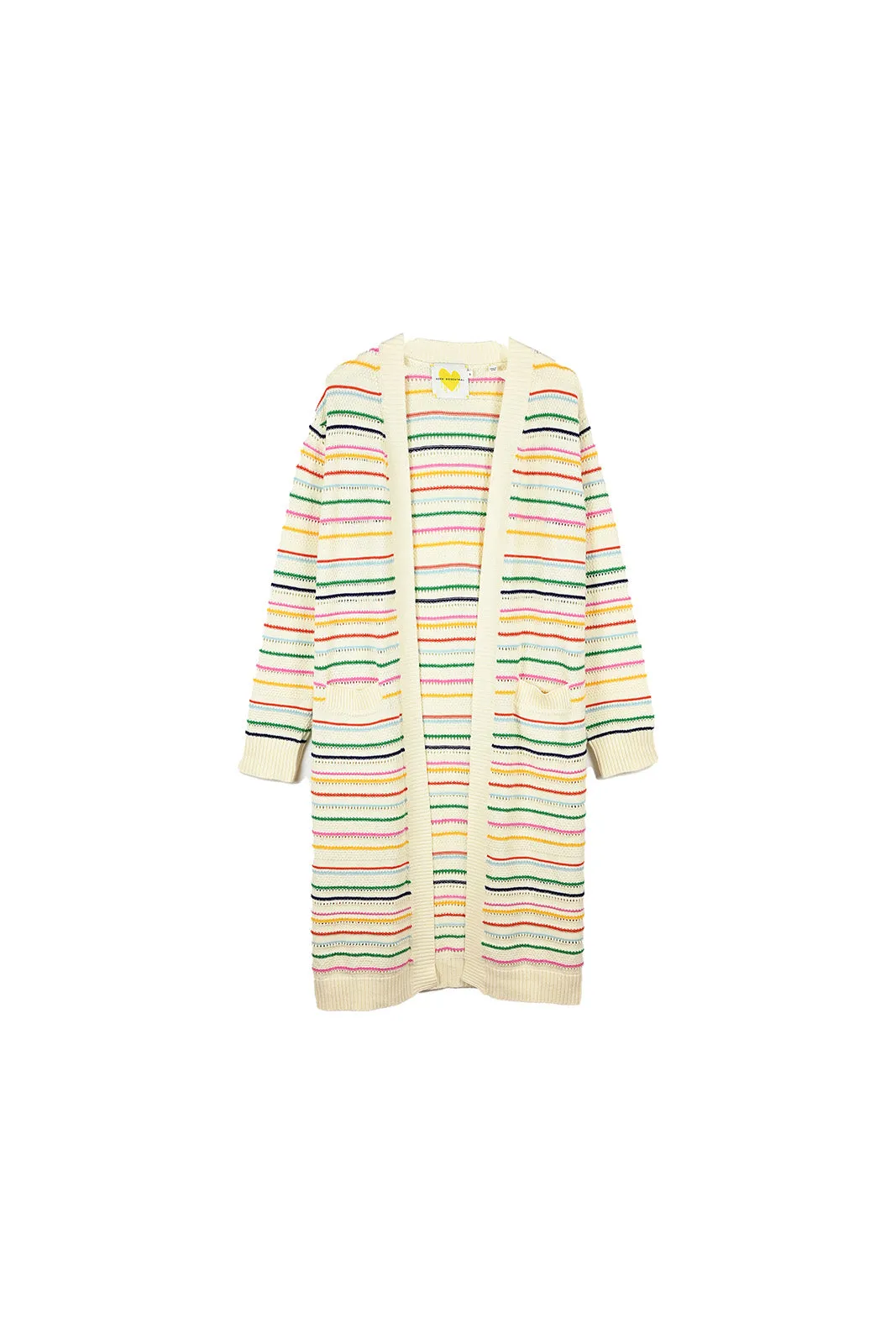 London Super Long Cardigan Beach Stripes