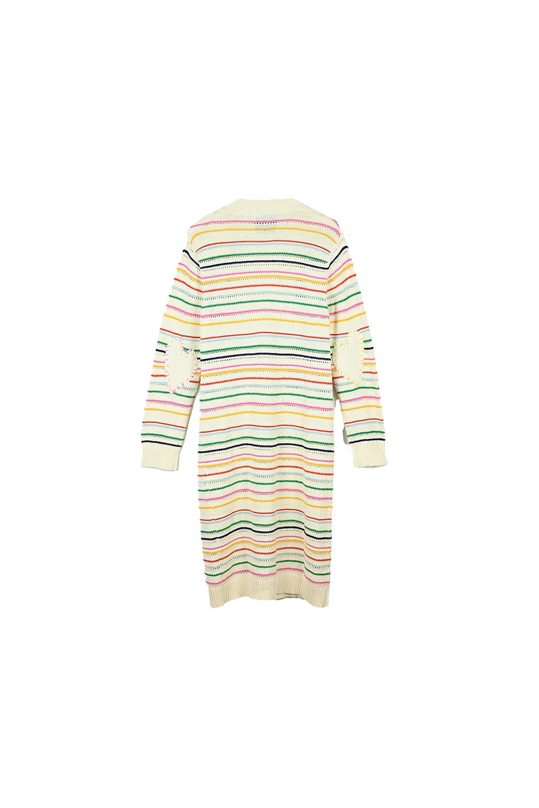 London Super Long Cardigan Beach Stripes