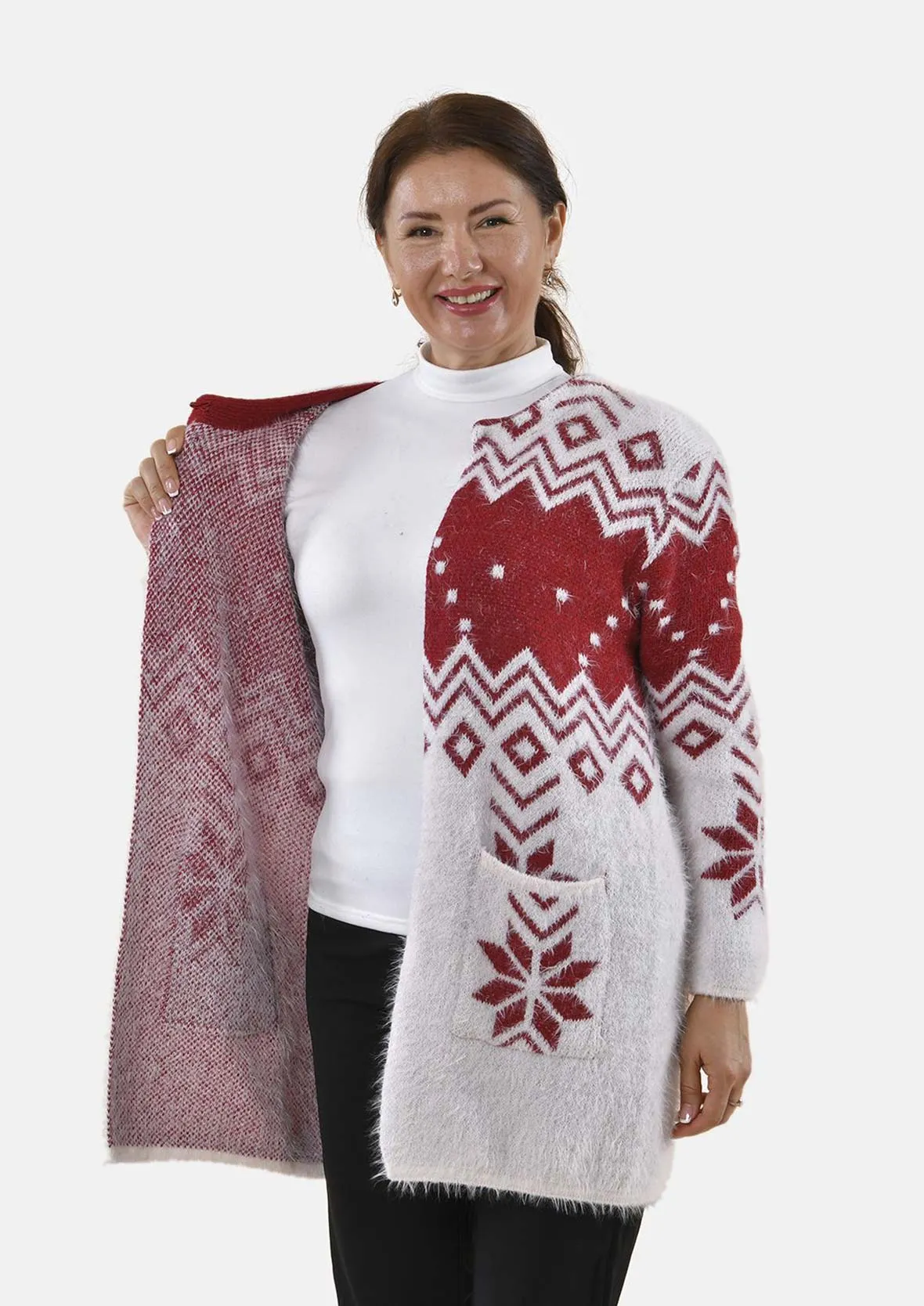 Long Sleeves Knit Coatigan With Pockets