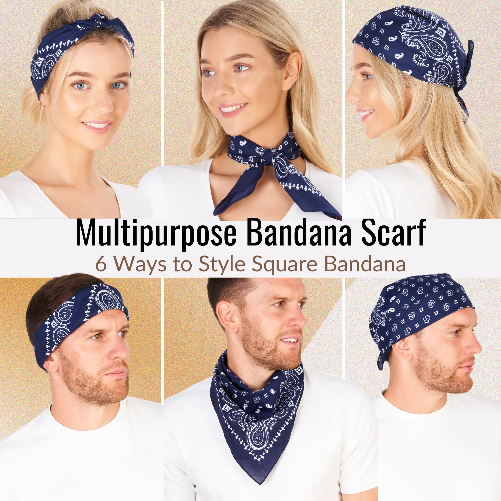 Lovarzi's Paisley Bandana - 100% Cotton, Unisex Fashion Accessory for Style and Comfort