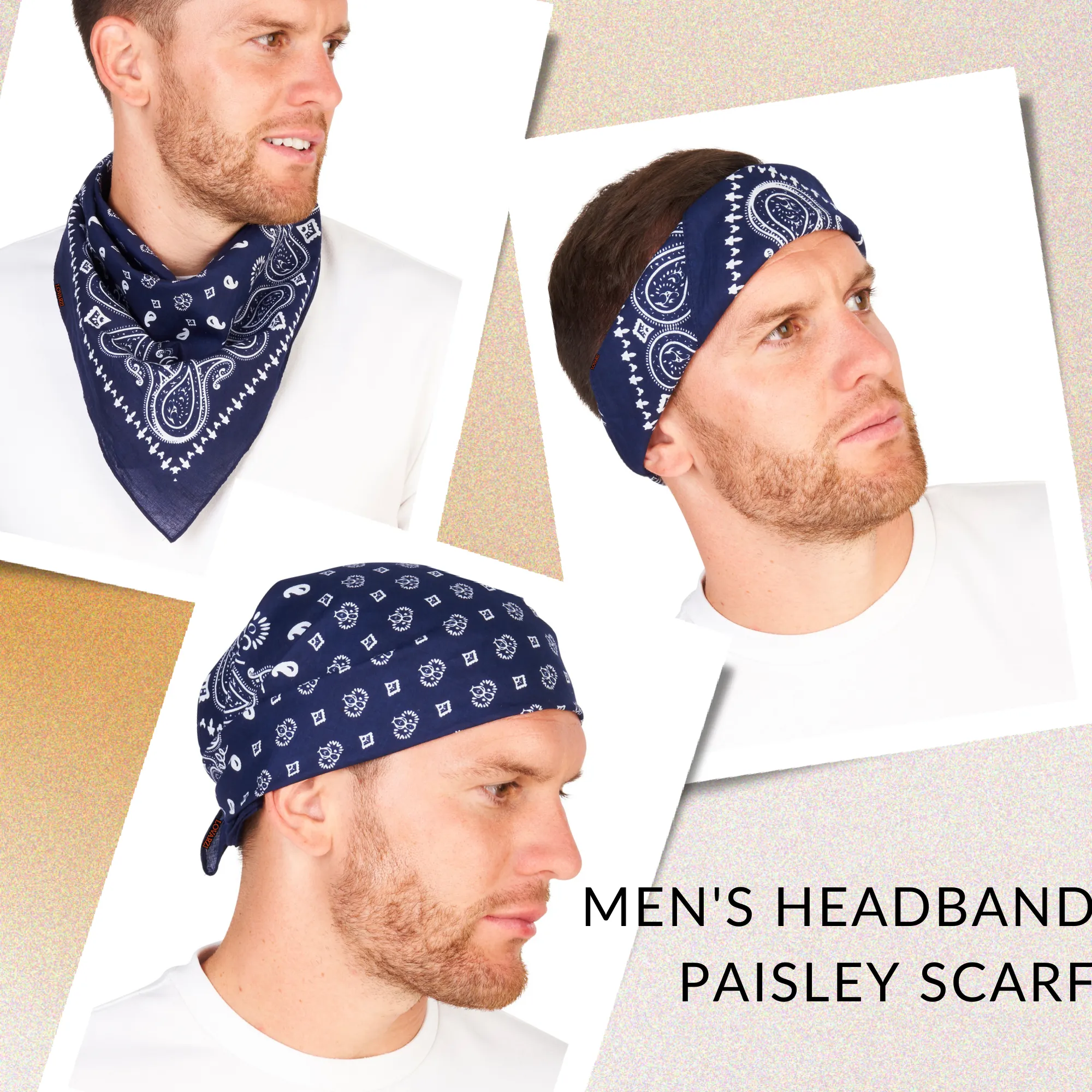 Lovarzi's Paisley Bandana - 100% Cotton, Unisex Fashion Accessory for Style and Comfort