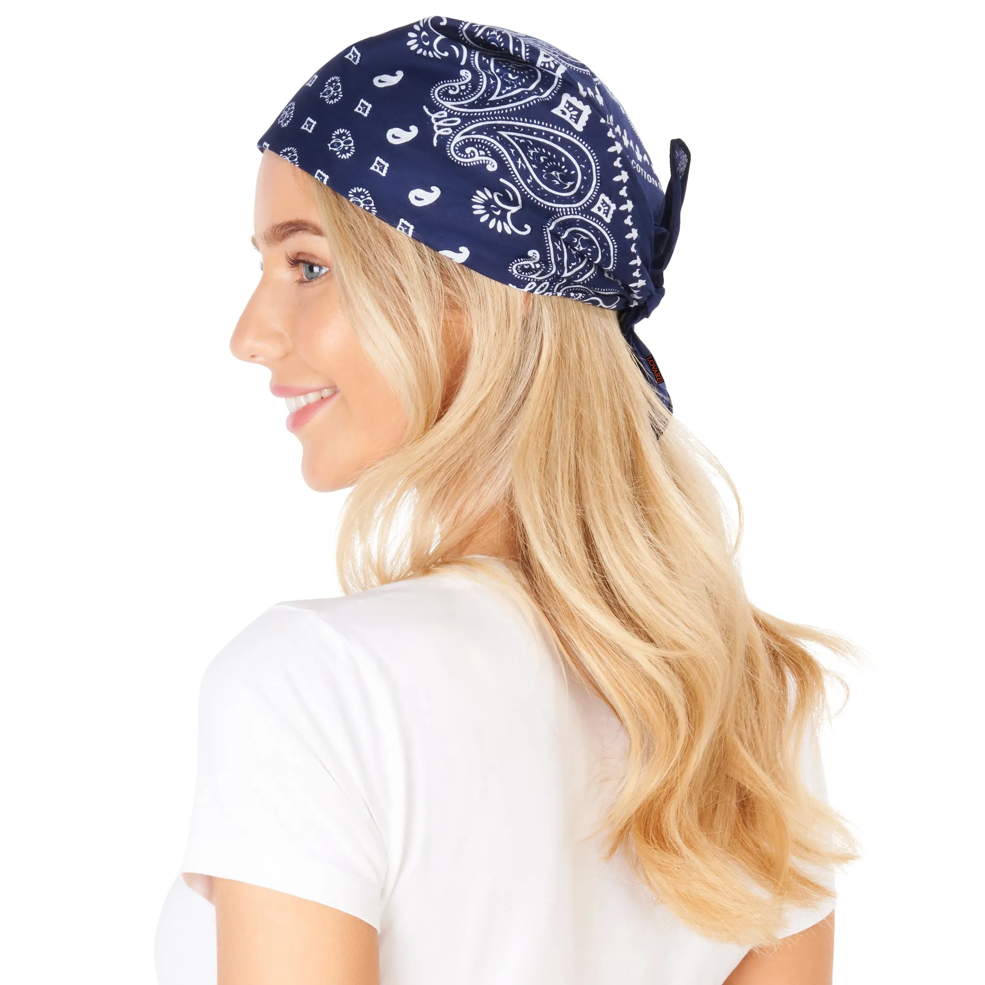 Lovarzi's Paisley Bandana - 100% Cotton, Unisex Fashion Accessory for Style and Comfort