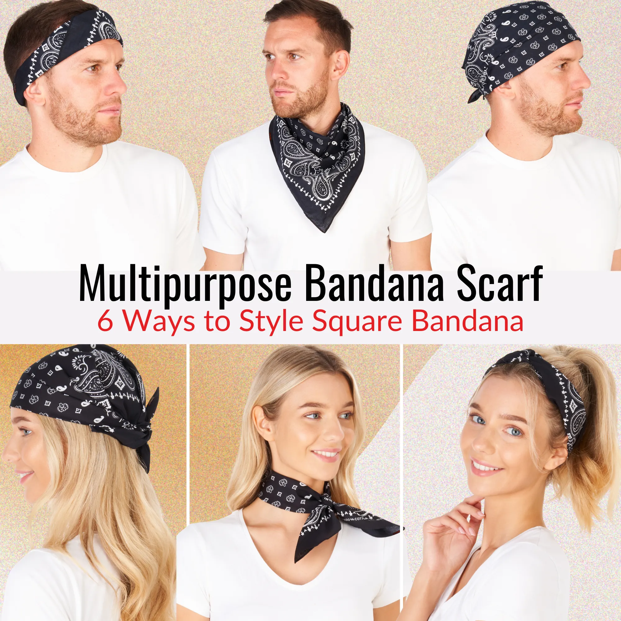 Lovarzi's Paisley Bandana - 100% Cotton, Unisex Fashion Accessory for Style and Comfort