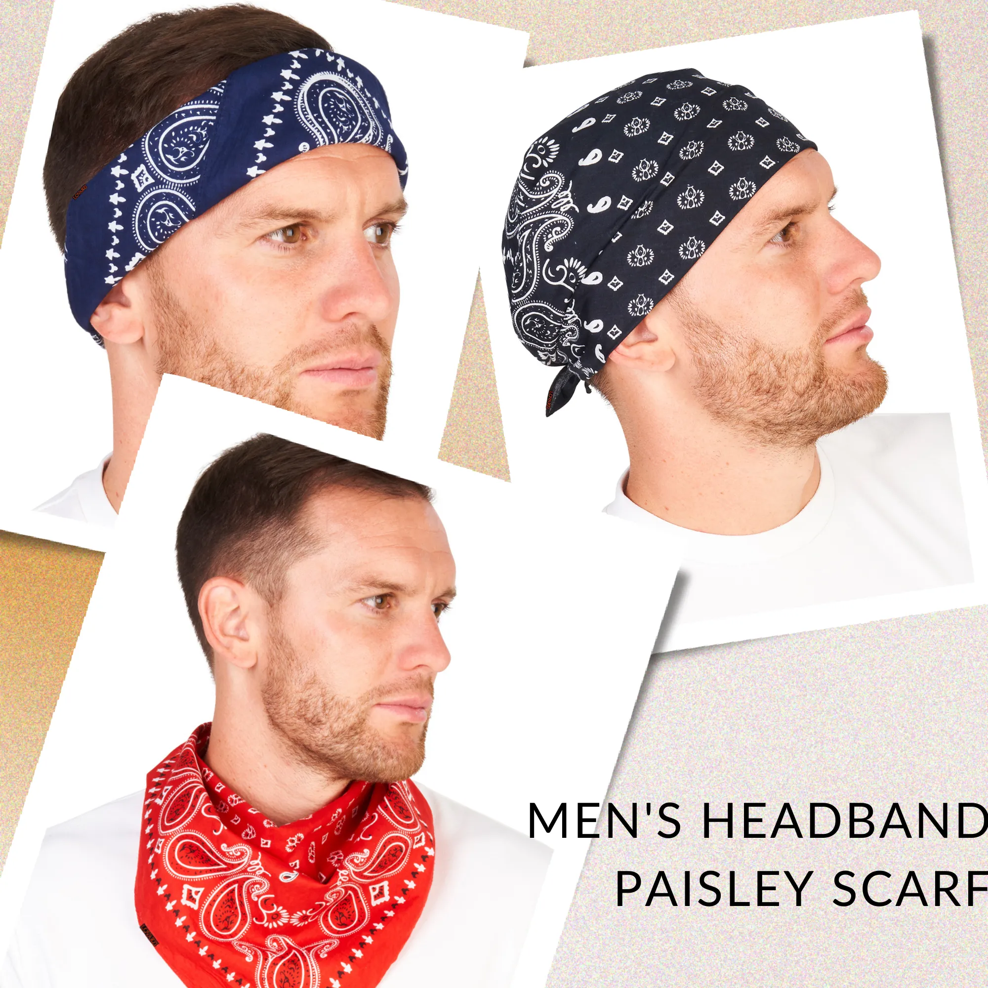 Lovarzi's Paisley Bandana - 100% Cotton, Unisex Fashion Accessory for Style and Comfort