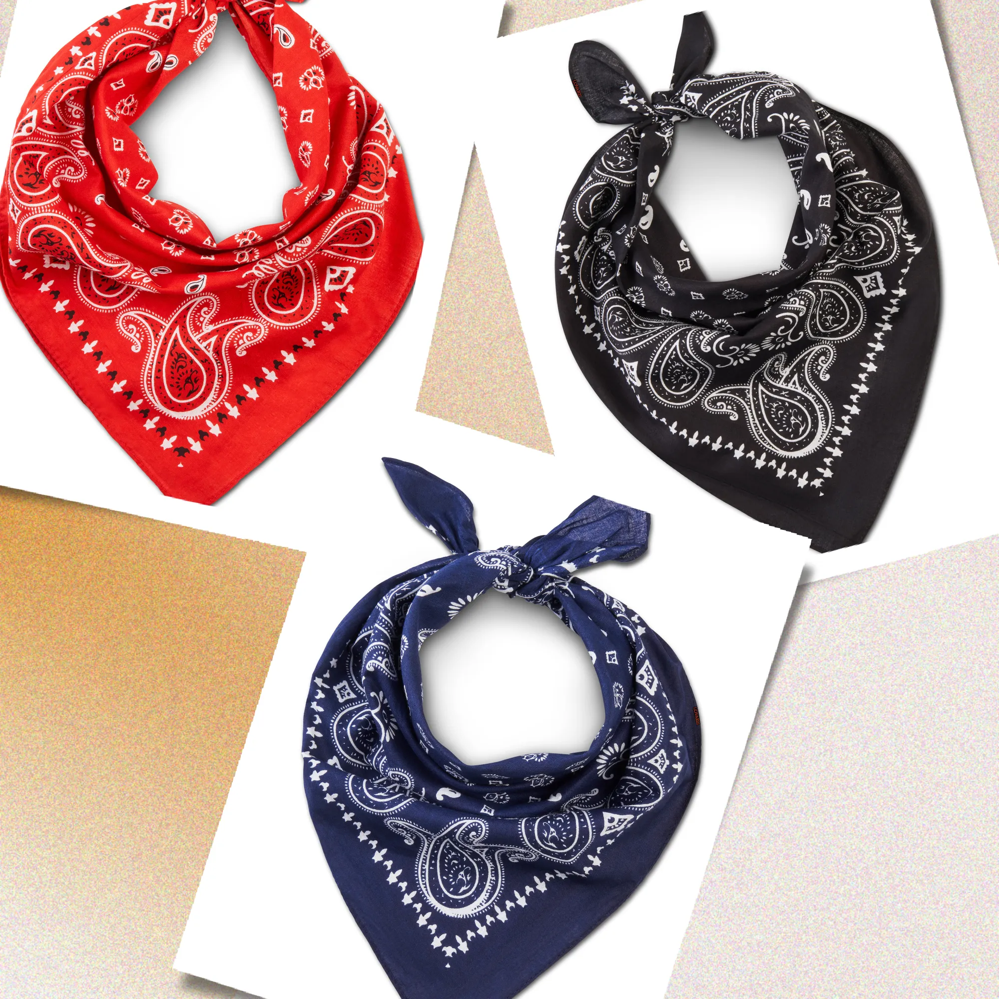 Lovarzi's Paisley Bandana - 100% Cotton, Unisex Fashion Accessory for Style and Comfort