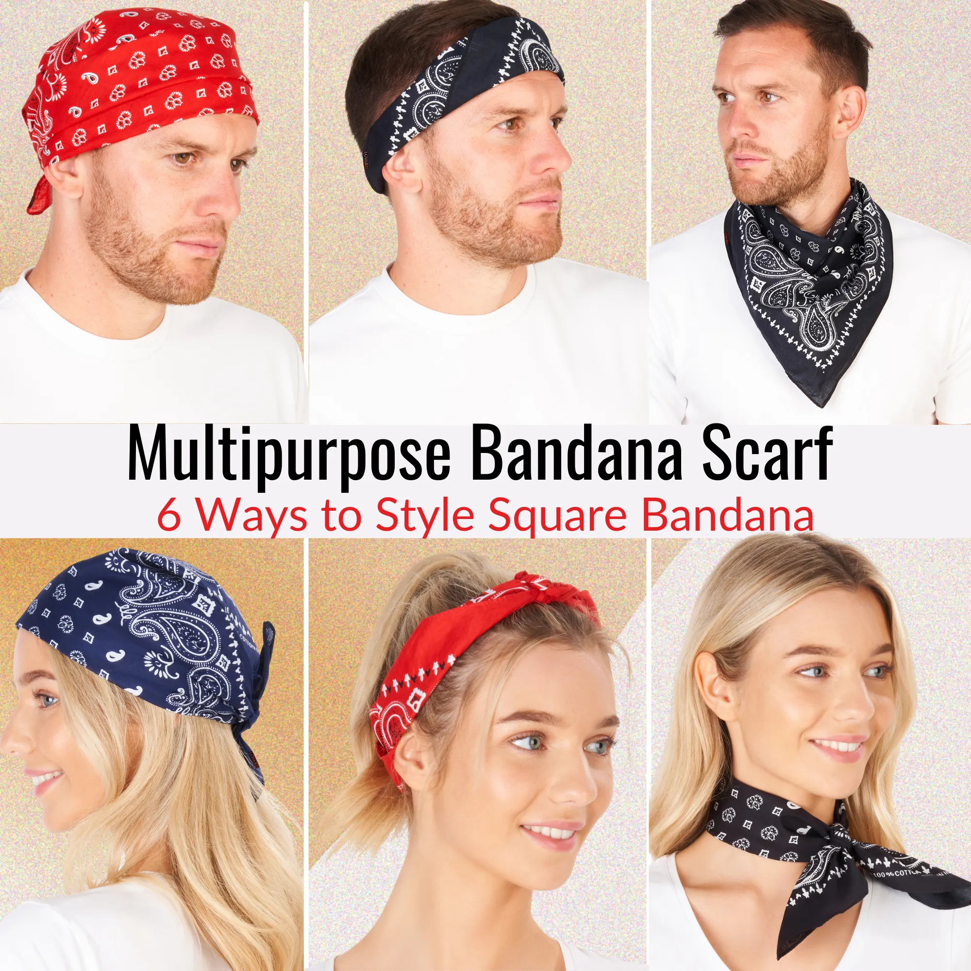 Lovarzi's Paisley Bandana - 100% Cotton, Unisex Fashion Accessory for Style and Comfort