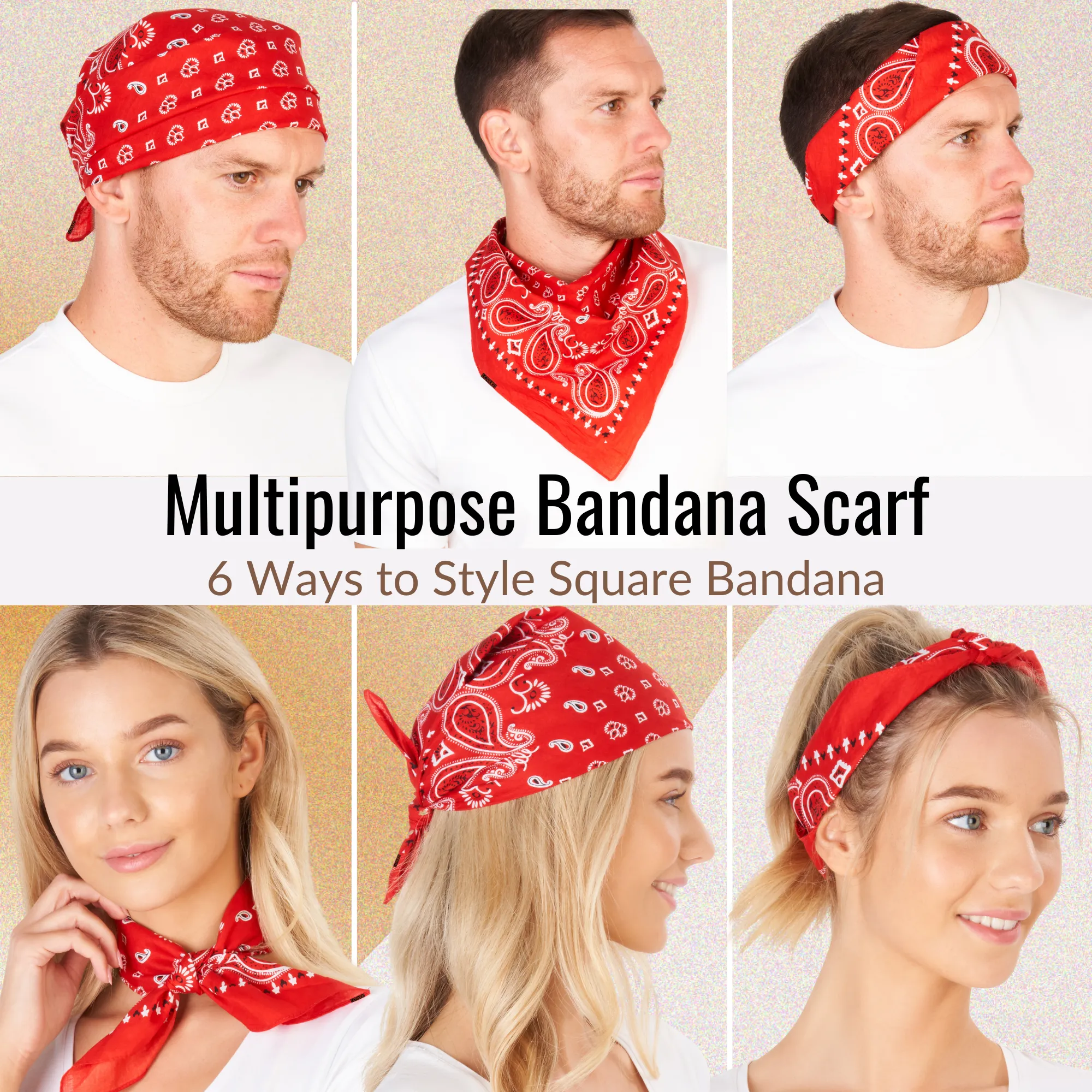 Lovarzi's Paisley Bandana - 100% Cotton, Unisex Fashion Accessory for Style and Comfort