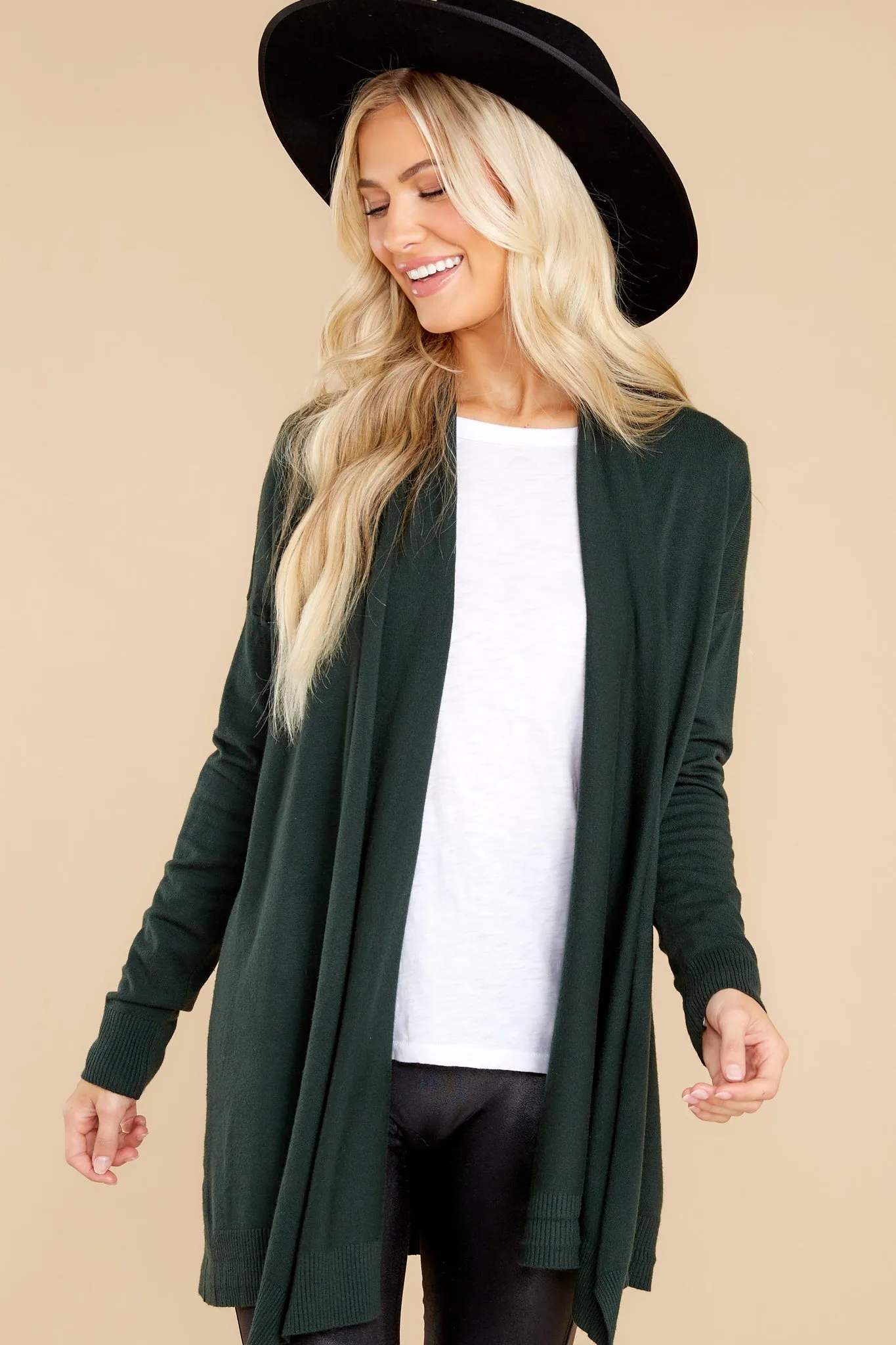 Lovely Weather Pine Green Cardigan