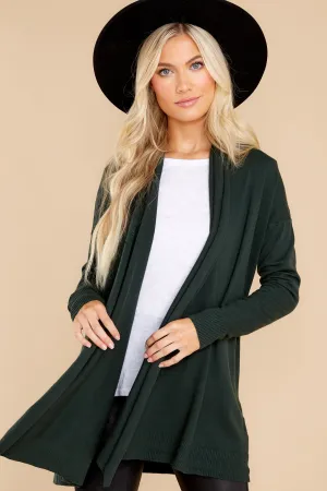 Lovely Weather Pine Green Cardigan