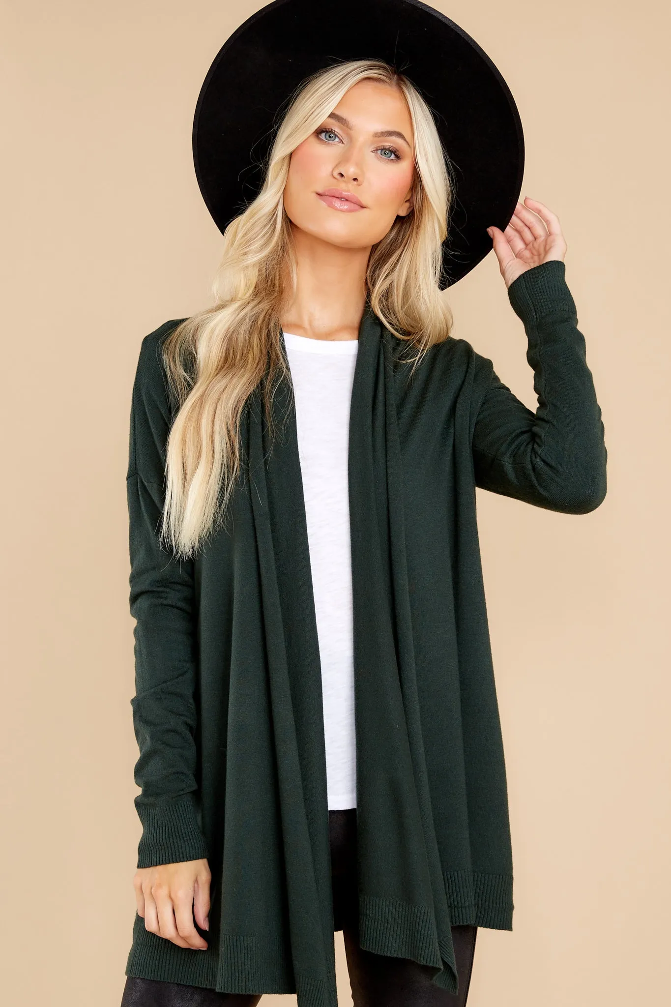 Lovely Weather Pine Green Cardigan