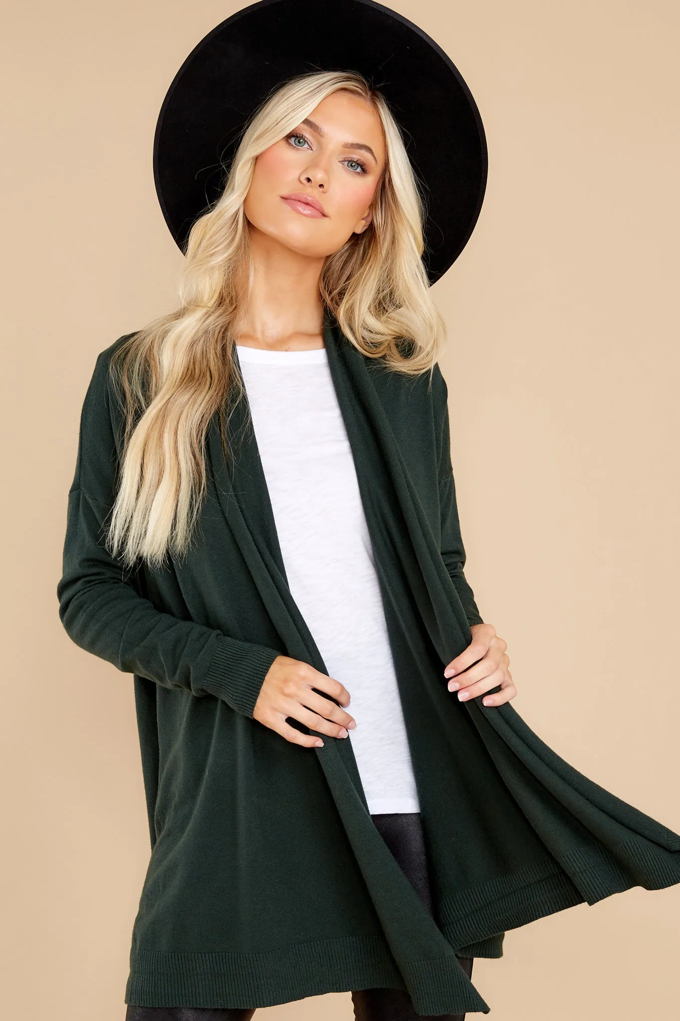 Lovely Weather Pine Green Cardigan