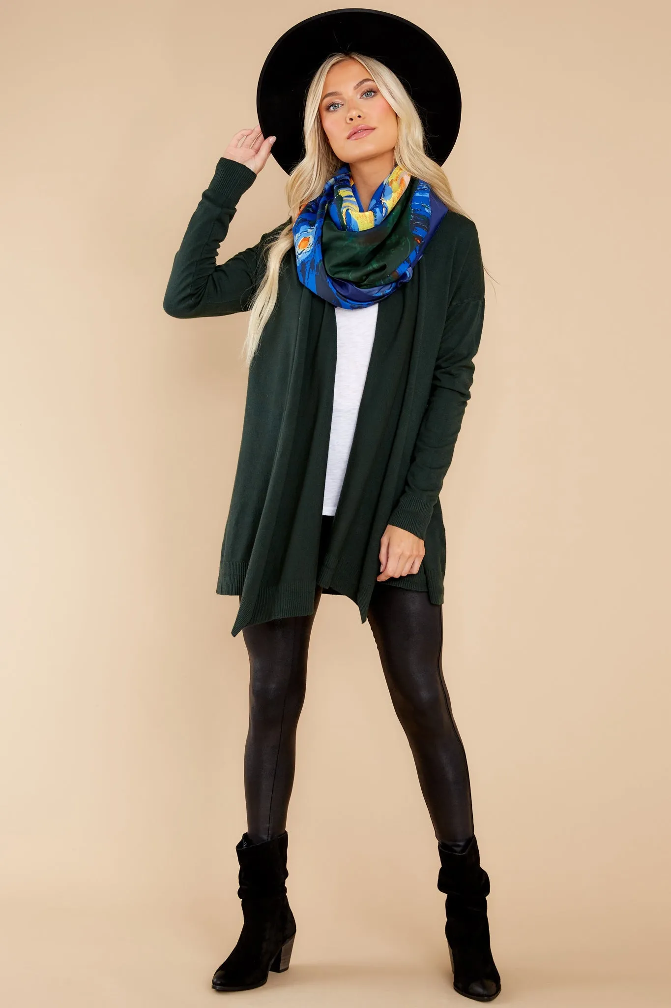 Lovely Weather Pine Green Cardigan