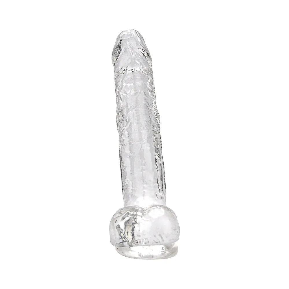 Loving Joy 8 Inch Dildo with Balls Clear