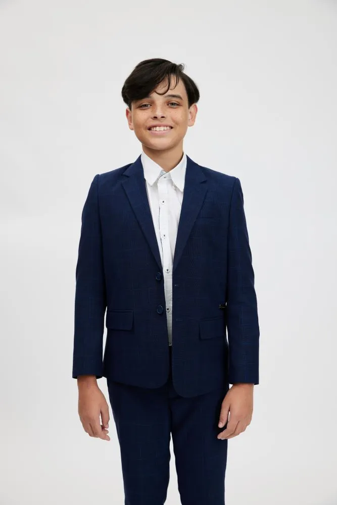 Marc Christian Kids James Blazer Blue Check