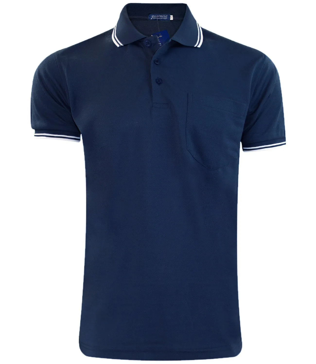 Men Polo Collar T-shirt with Pocket