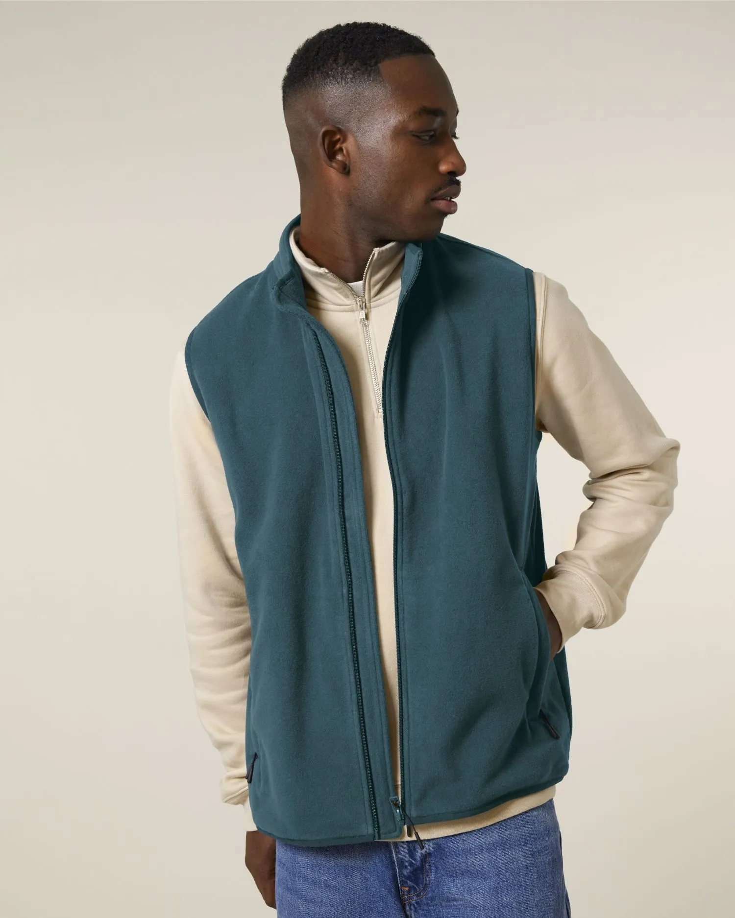 Men’s Recycled Sleeveless Fleece Jacket | Stanley Quester STJM240