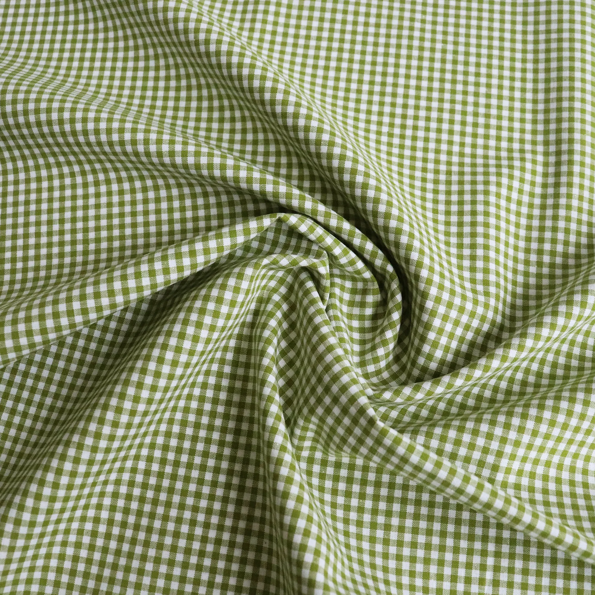 Mini Gingham Yarn Dyed Cotton - Green - END OF BOLT 130cm