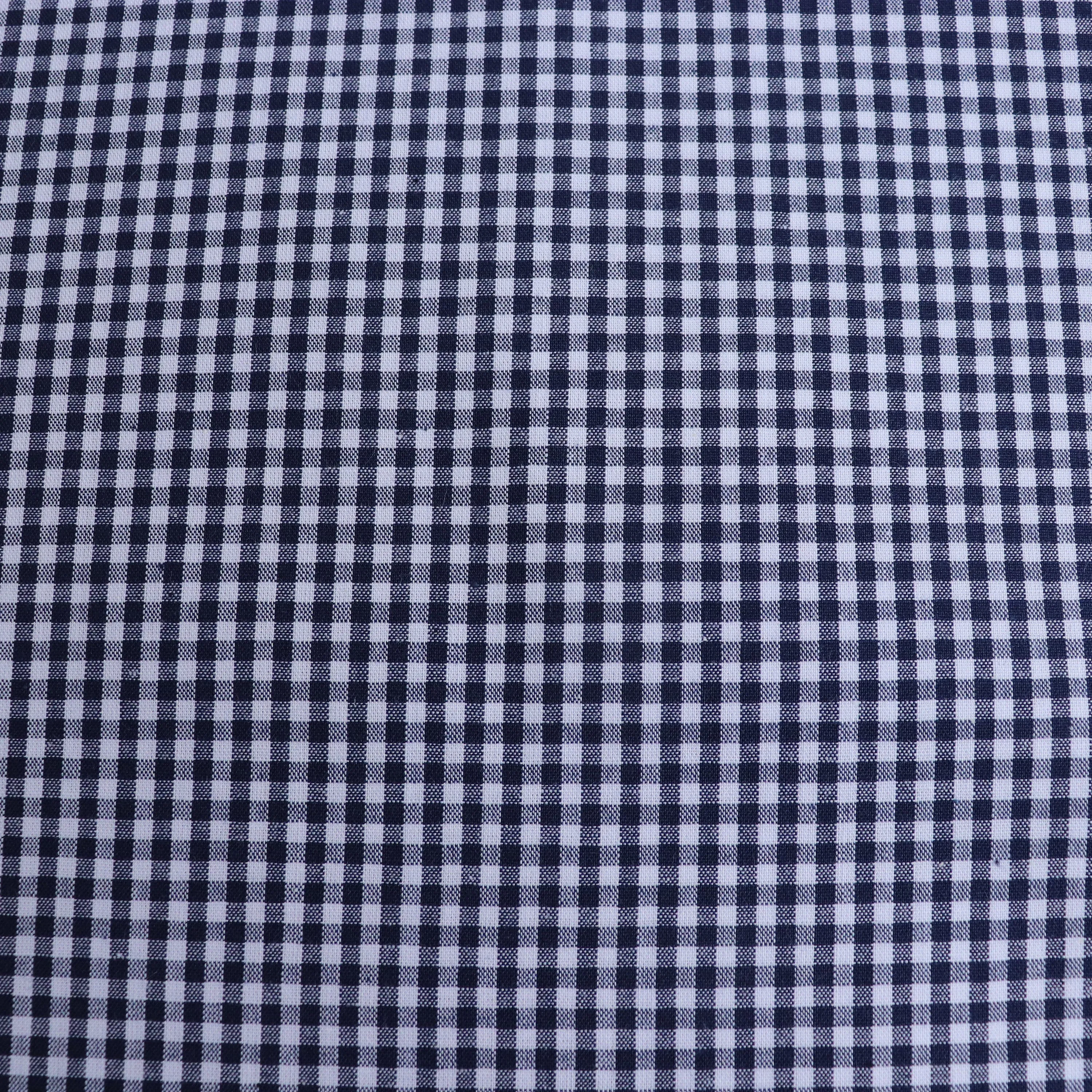 Mini Gingham Yarn Dyed Cotton - Navy