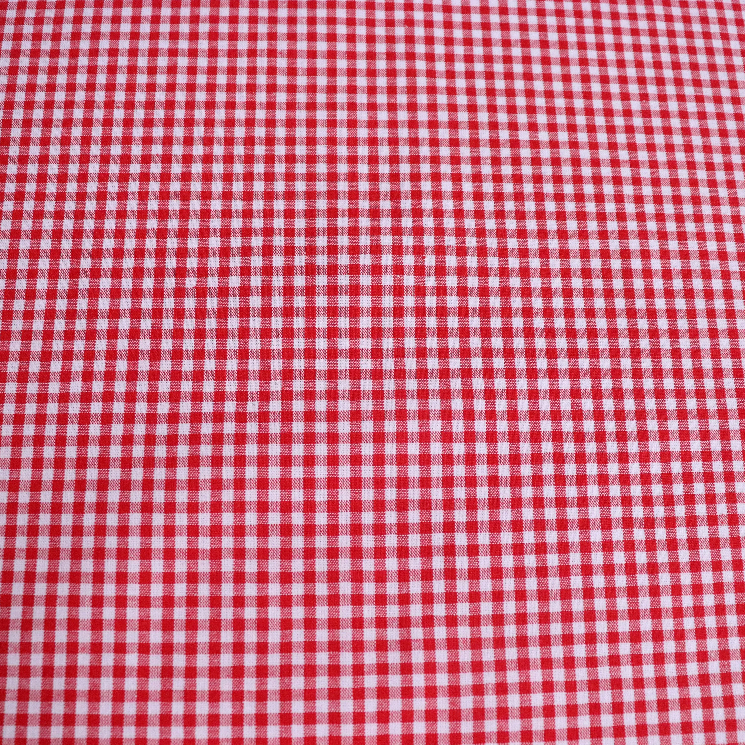 Mini Gingham Yarn Dyed Cotton - Red