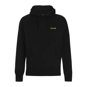 Mini Script Embroidered Black Hoody