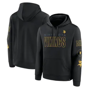 Minnesota Vikings Fanatics Black Sleeve Logo Pullover Hoodie