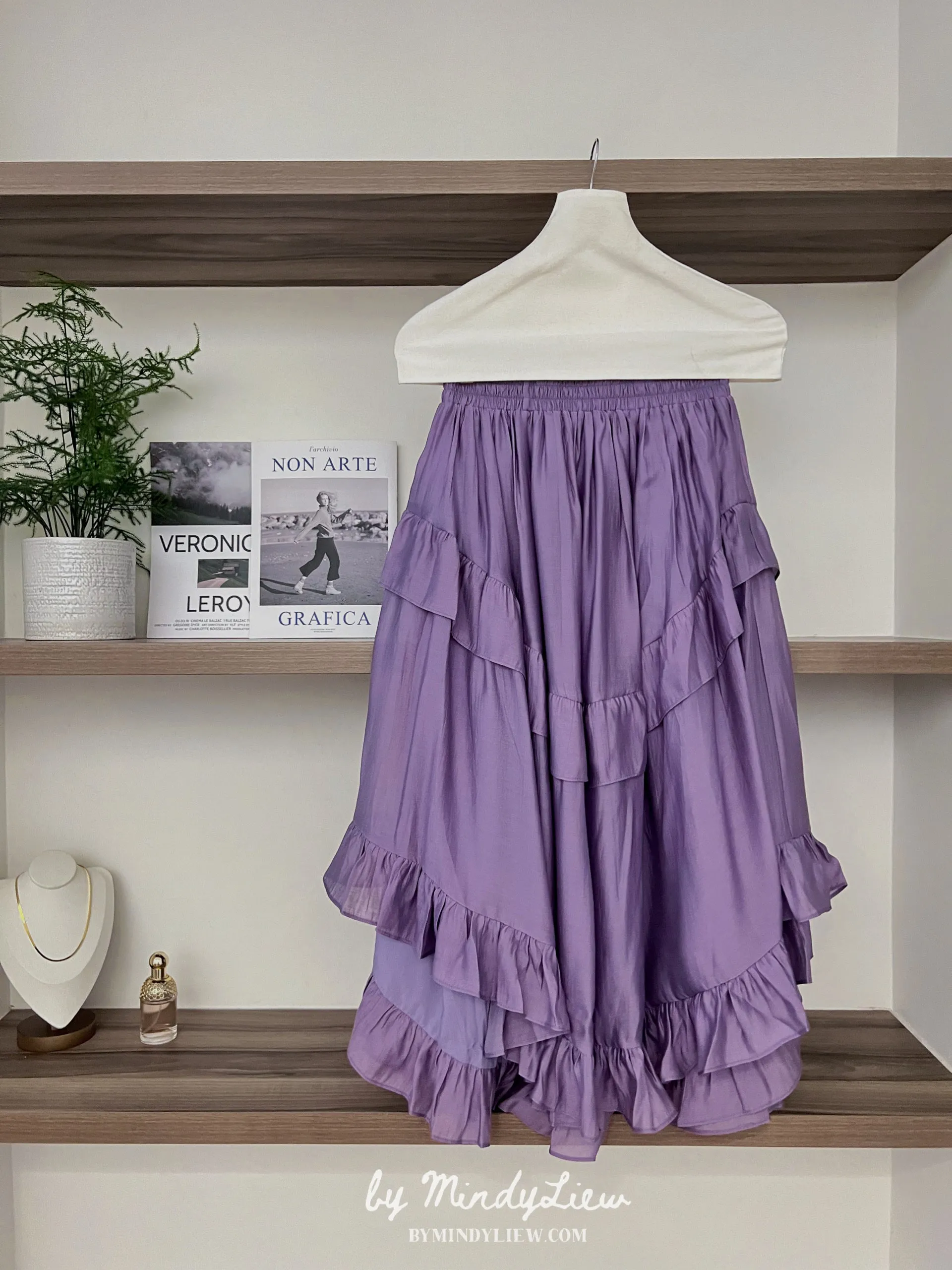 ML24333 Purple Layered Skirt