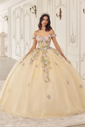 MULTI COLORED FLORAL BALL GOWN CD15724