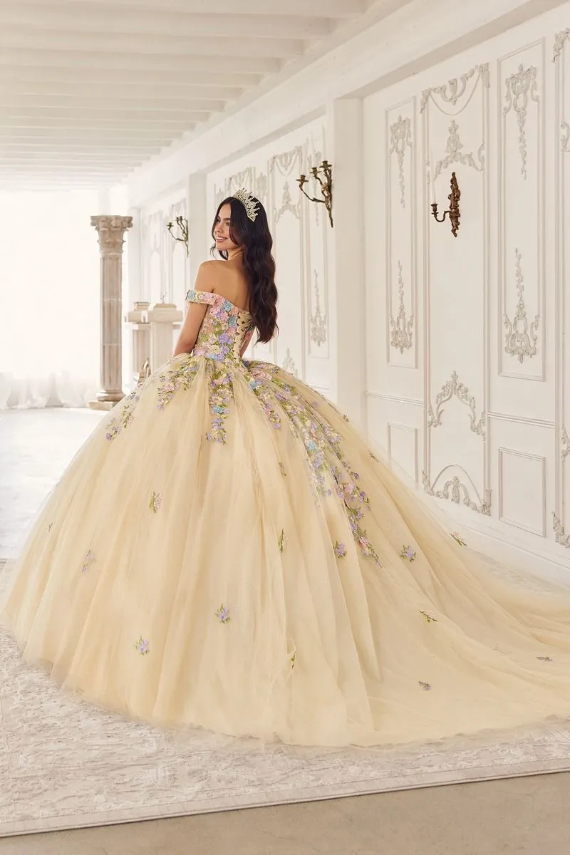 MULTI COLORED FLORAL BALL GOWN CD15724